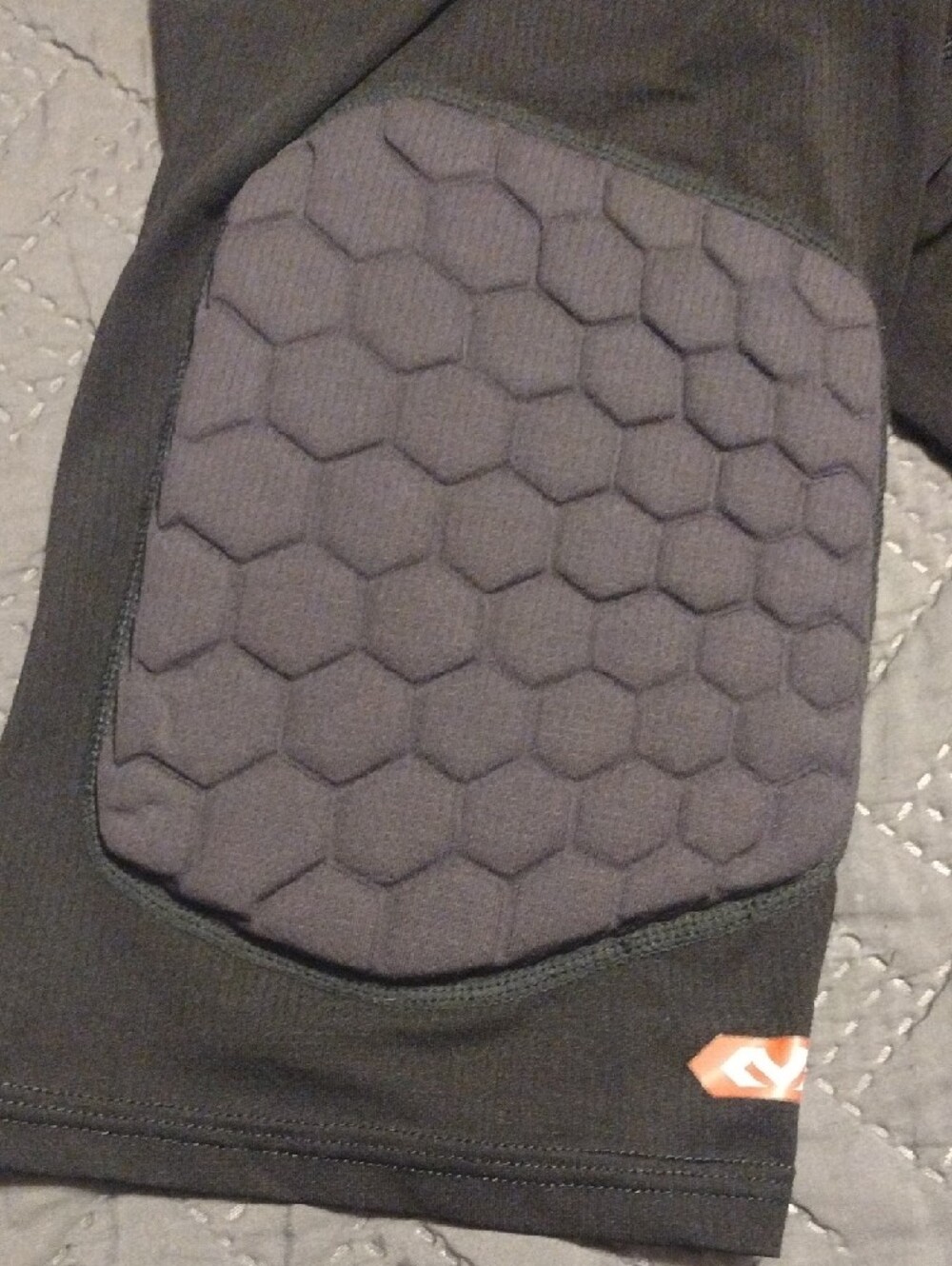 Under Armour Black Compression Padded Shorts with Gray Pads - Picture 3 of 7